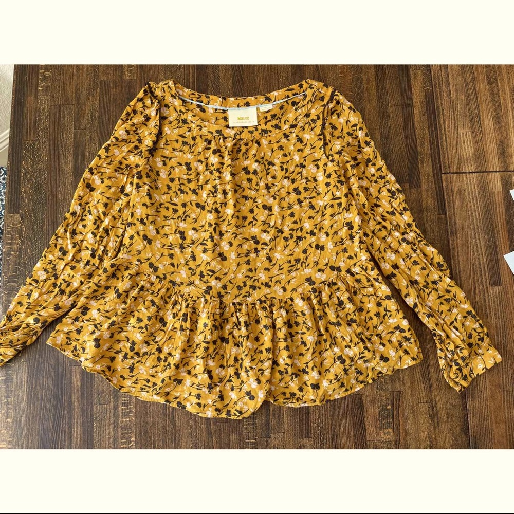 Maeve Floral Peplum Tee